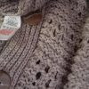 River island Size 38 (10) Color Beżowy High Neck Długi Zapinany Kardigan Krótki rękaw Fabric Akryl Cienka dzianina