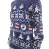 Merry Christmas Size L/XL Color Granatowy Crew Neck Sweter Świąteczny Gwiazdka Długi rękaw Fabric Akryl Gruba dzianina