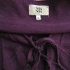 Noa noa Size XL Color Purpurowy W serek Kardigan Wiązany Rękaw 3/4 Fabric Bawełna 100% Cienka dzianina