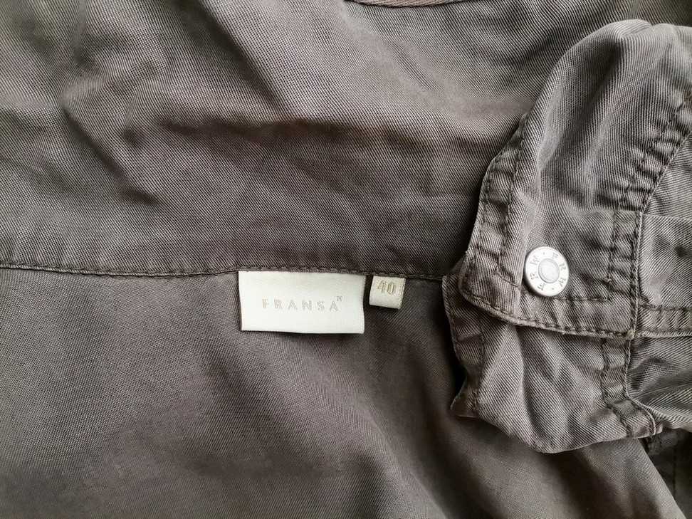 Fransa Size 40 Color Khaki Kołnierz Żakiet na suwak Długi rękaw