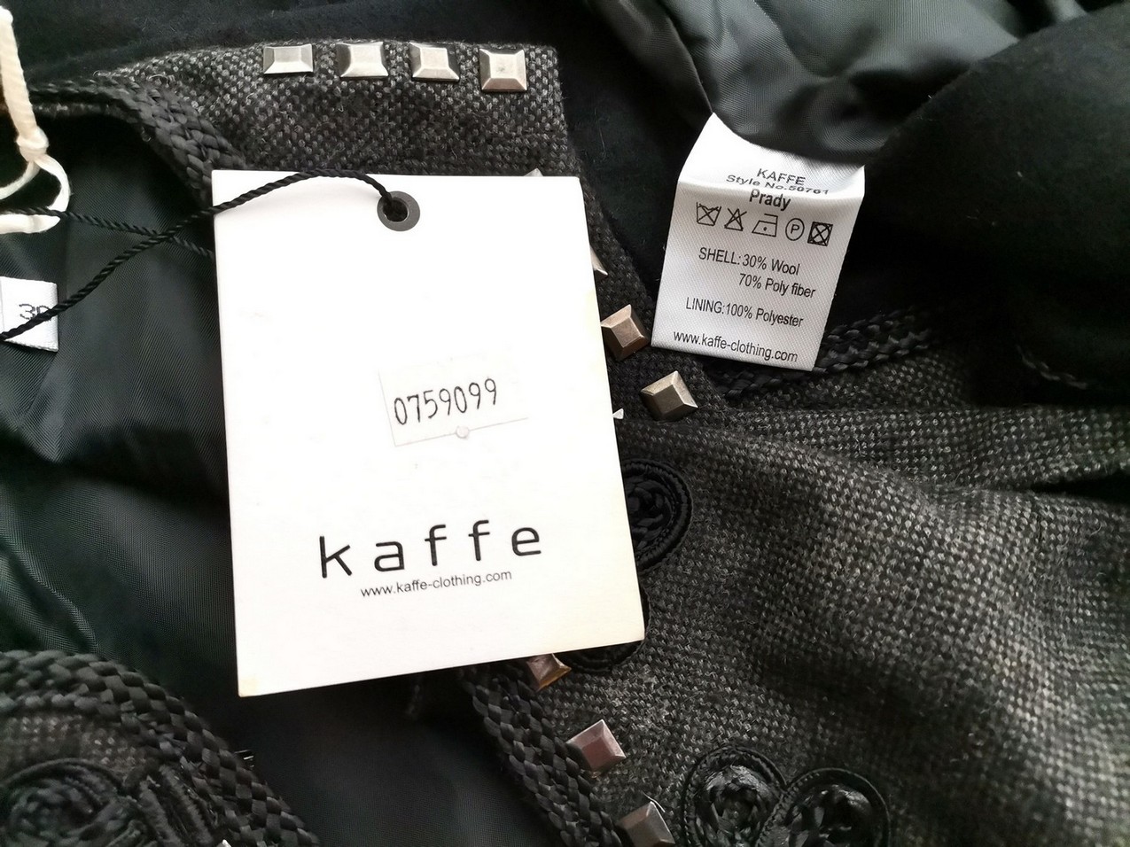 Kaffe Size 36 Color Szary Okrągły dekolt Sukienka Sweterkowa Bezrękawnik Do Kolan