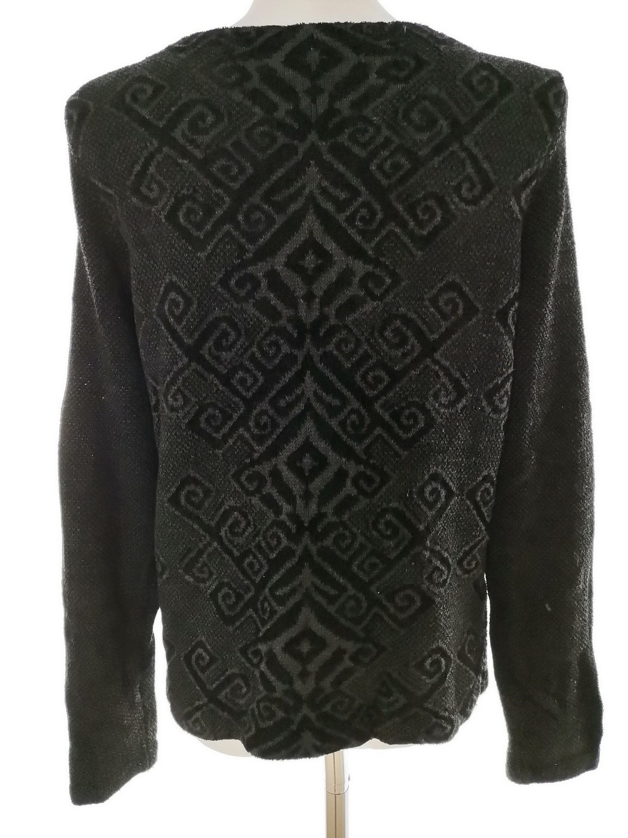 Lauren ralph lauren Size L Color Czarny W łódkę Sweter Długi rękaw Fabric Wiskoza Cienka dzianina