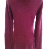 Vero moda Size S Color Purpurowy Kołnierz Długi Zapinany Kardigan Długi rękaw Dzianina waflowa