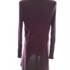 Marks&spencer Size 10 (38) Color Purpurowy W serek Długi Otwarty Kardigan Długi rękaw Fabric Bawełna Cienka dzianina