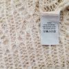 Cream Size M Color Kremowy Okrągły dekolt Sweter Rękaw 3/4 Fabric Bawełna 100% Otwarta dzianina