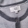 Noa noa Size XS Color Szary Crew Neck Kardigan Zapinany Długi rękaw Fabric Wiskoza Cienka dzianina