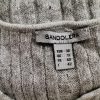 BANDOLERA Size 38 Color Szary W serek Sweter Długi rękaw Cienka dzianina