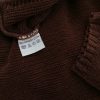 Uno Size ONE SIZE (46/48) Color Brązowy Crew Neck Sweter Rękaw 3/4 Fabric Bawełna 100% Cienka dzianina