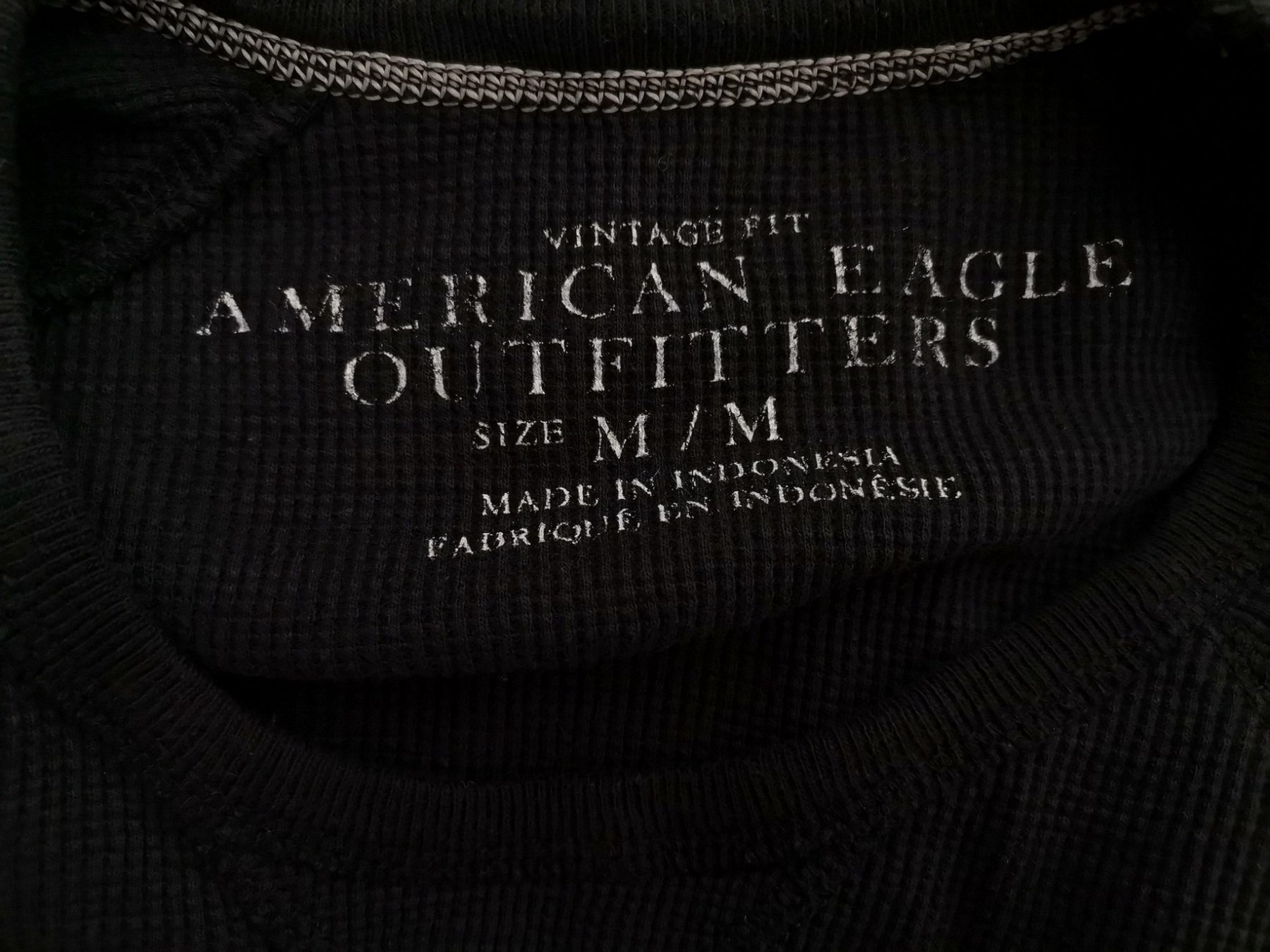 American Eagle Size M Color Czarny Męski Sweter Długi rękaw Fabric Bawełna 100%