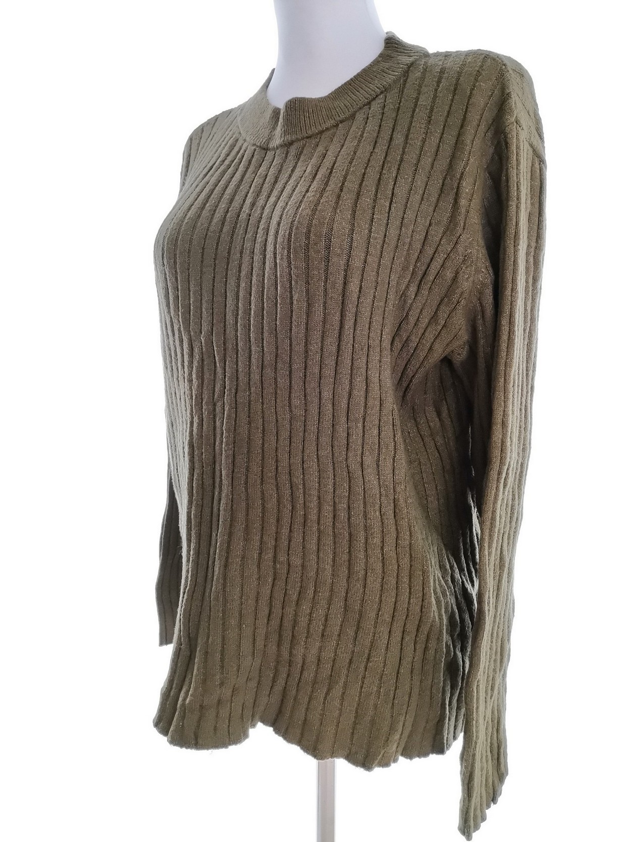 Vero moda Size M Color Khaki Crew Neck Sweter Długi rękaw Fabric Wiskoza Gruba dzianina