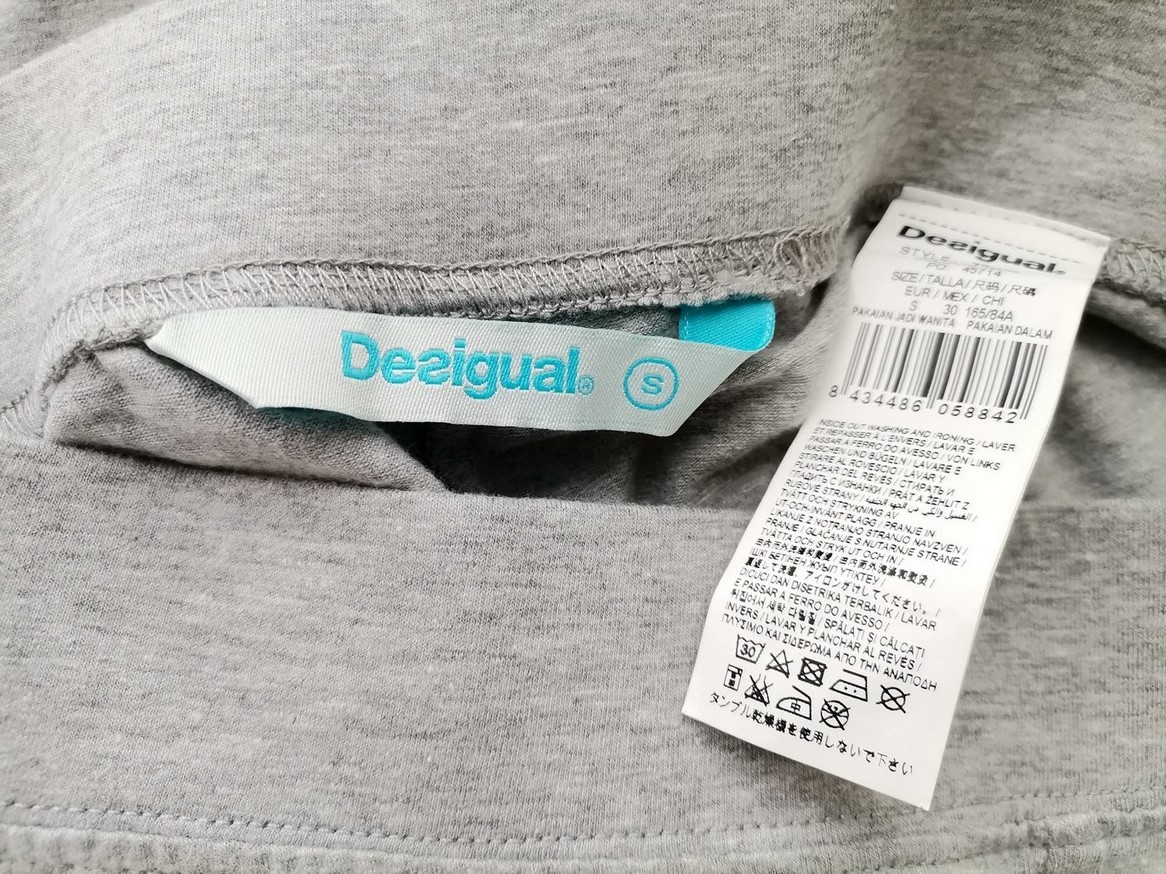 DESIGUAL Size S Color Szary Legginsy Fabric Bawełna