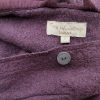 Tina Wodstrup Size S Color Purpurowy Kołnierz Długi Zapinany Kardigan Płaszcz Długi rękaw Fabric Wiskoza Cienka dzianina