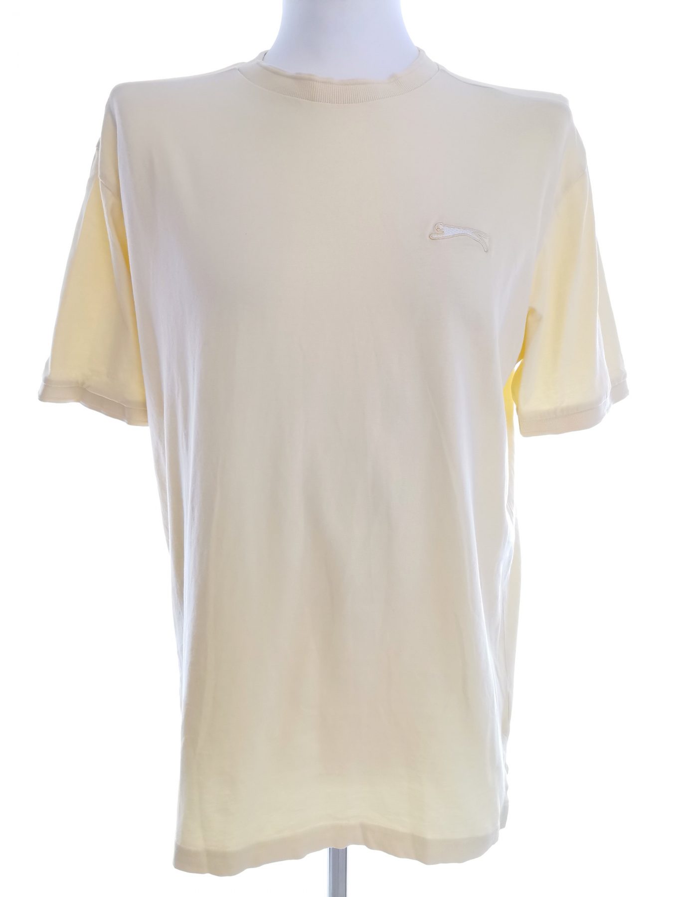 Slazenger Size L Color Żółty Męski T-Shirt Krótki rękaw Fabric Bawełna 100%