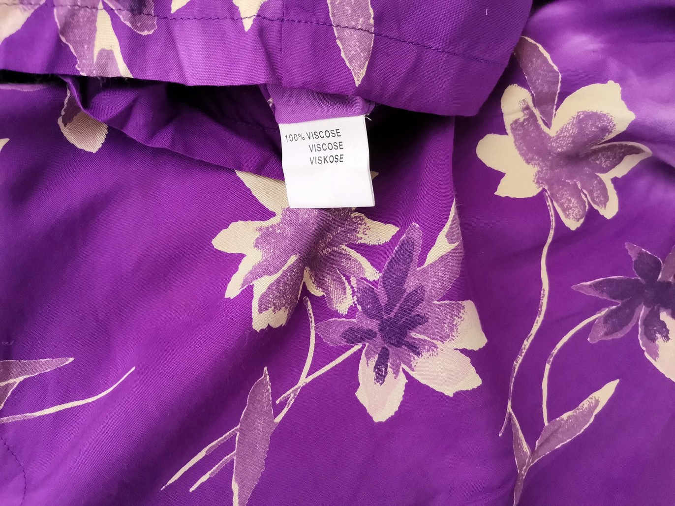 B Vintage Size 40 Color Fioletowy Szorty Fabric Wiskoza 100%