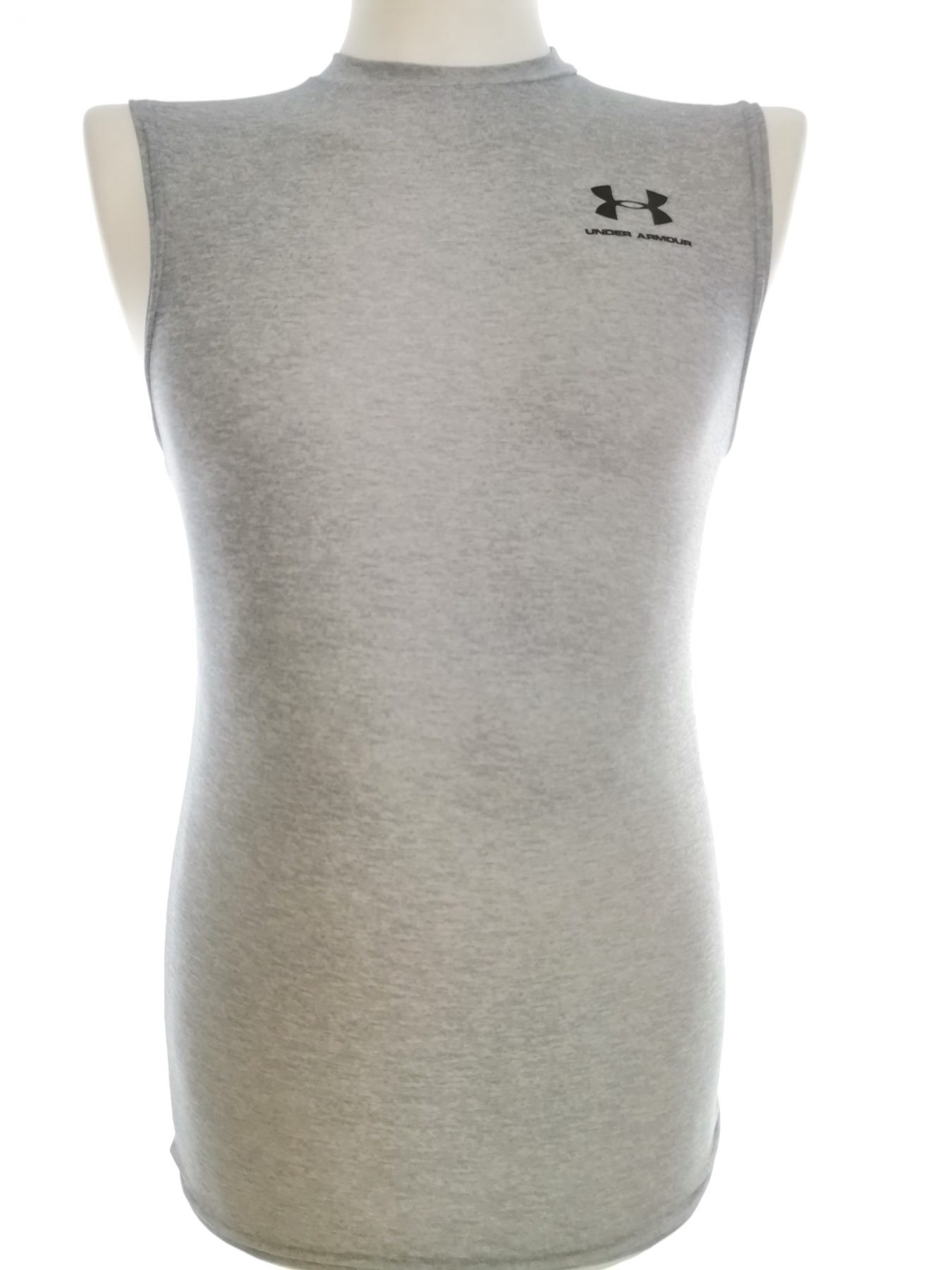 Under Armour Size XS/S Color Szary Męski T-Shirt Bezrękawnik Fabric Bawełna