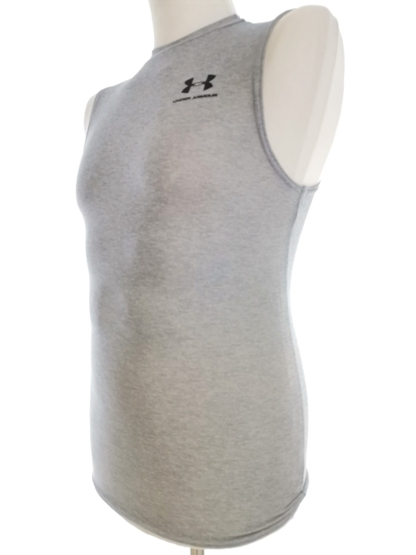 Under Armour Size XS/S Color Szary Męski T-Shirt Bezrękawnik Fabric Bawełna