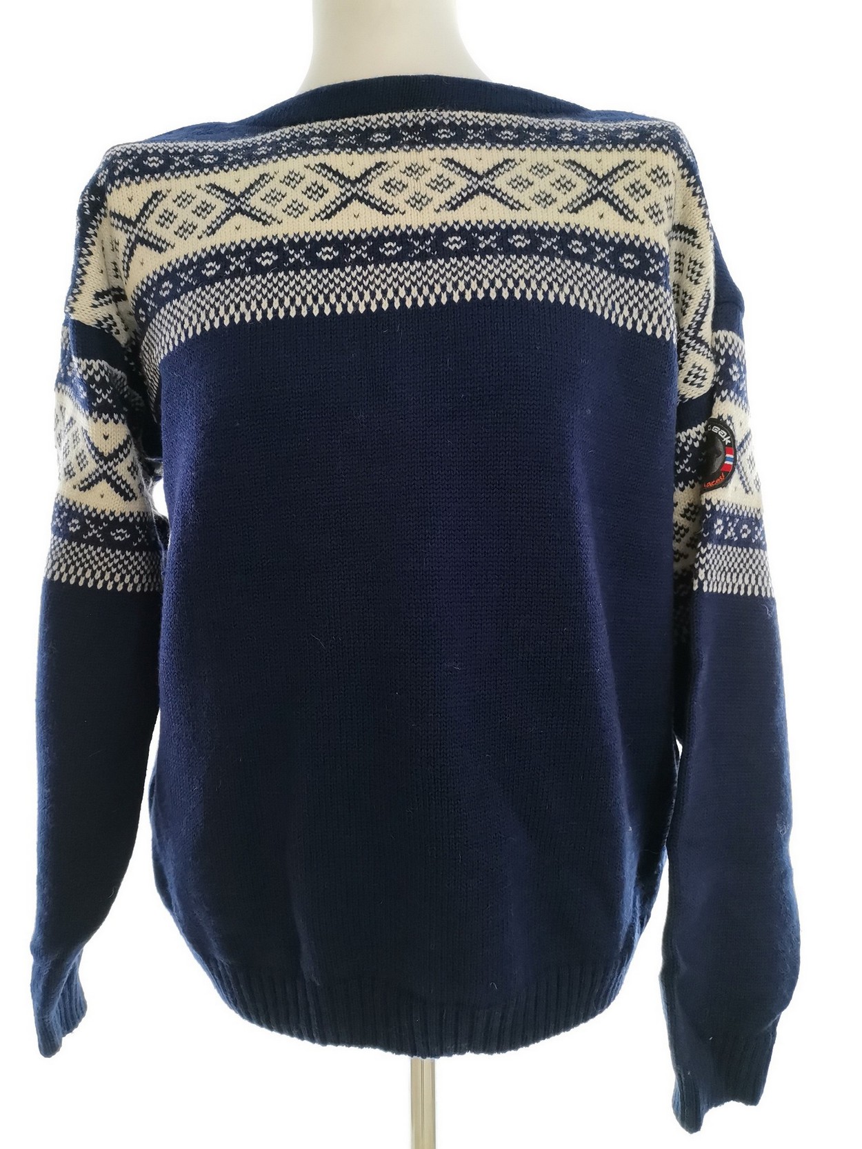 NORTHPEAK Size XL Color Granatowy Męski Sweter Długi rękaw Fabric Wełna 100%