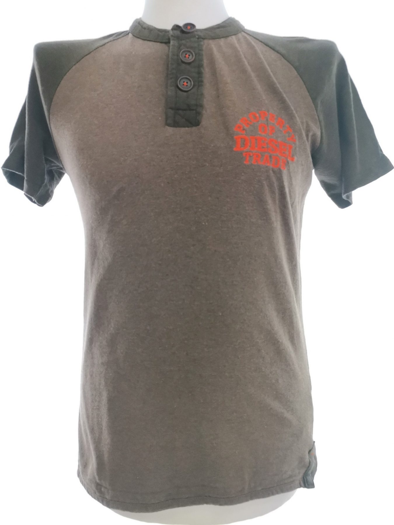 Diesel Size M Color Brązowy Męski T-Shirt Krótki rękaw Fabric Bawełna 100%