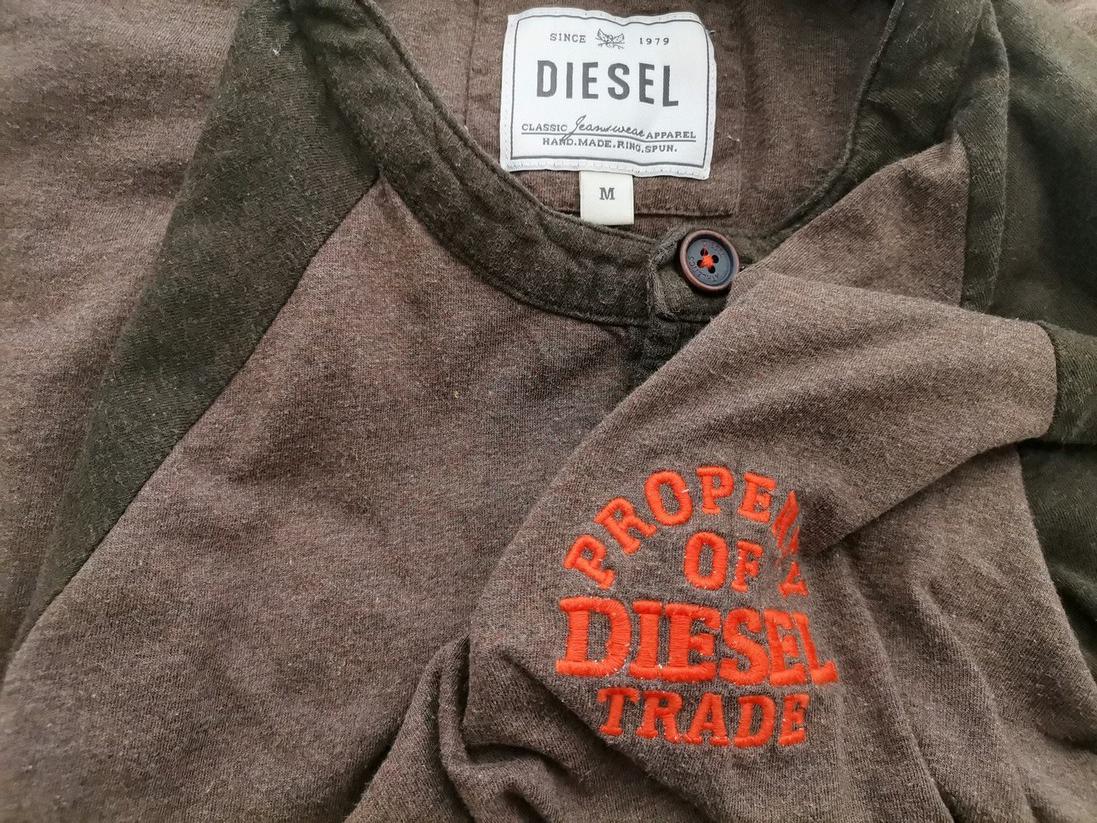 Diesel Size M Color Brązowy Męski T-Shirt Krótki rękaw Fabric Bawełna 100%