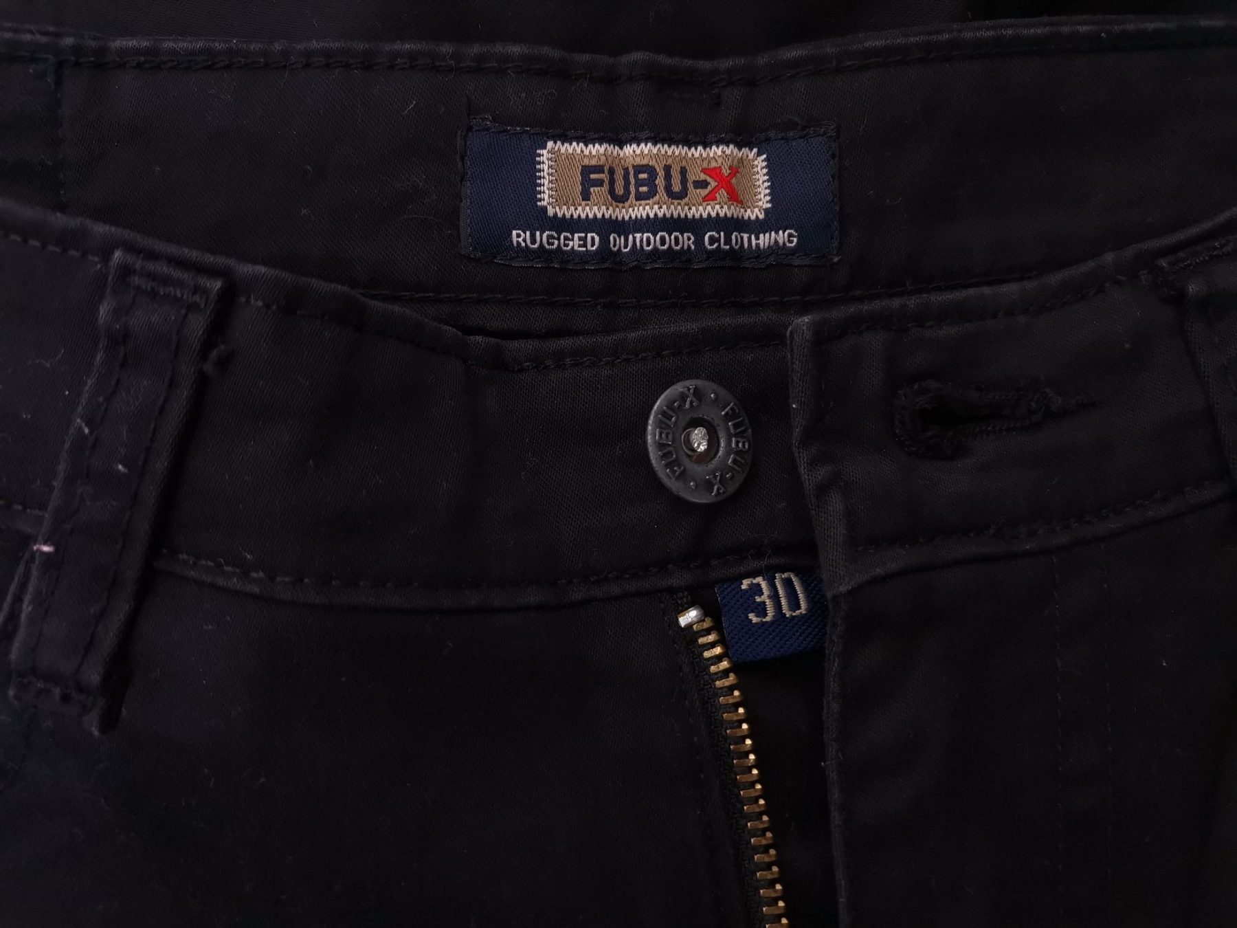 FUBU-X Size 30 (38) Color Czarny Spodnie Eleganckie Fabric Bawełna 100%