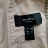 Mango Size 36 Color Szary Kołnierz Żakiet z zapięciem Długi rękaw Fabric Bawełna