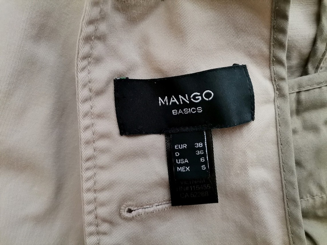 Mango Size 36 Color Szary Kołnierz Żakiet z zapięciem Długi rękaw Fabric Bawełna