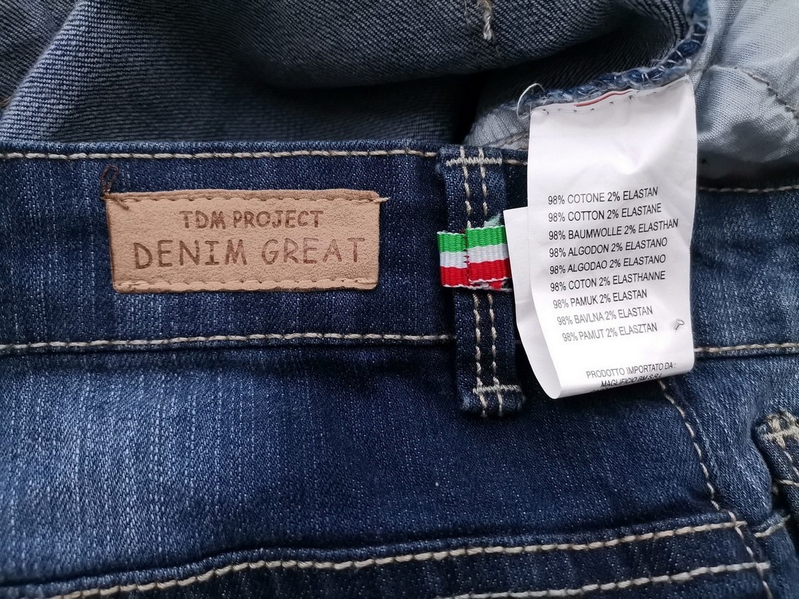 TDM Project Size L (36) Color Granatowy Spodnie Jeansy Fabric Bawełna