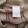 Vila Size M Color Beżowy Okrągły dekolt Sweter Krótki rękaw Fabric Akryl 100% Otwarta dzianina