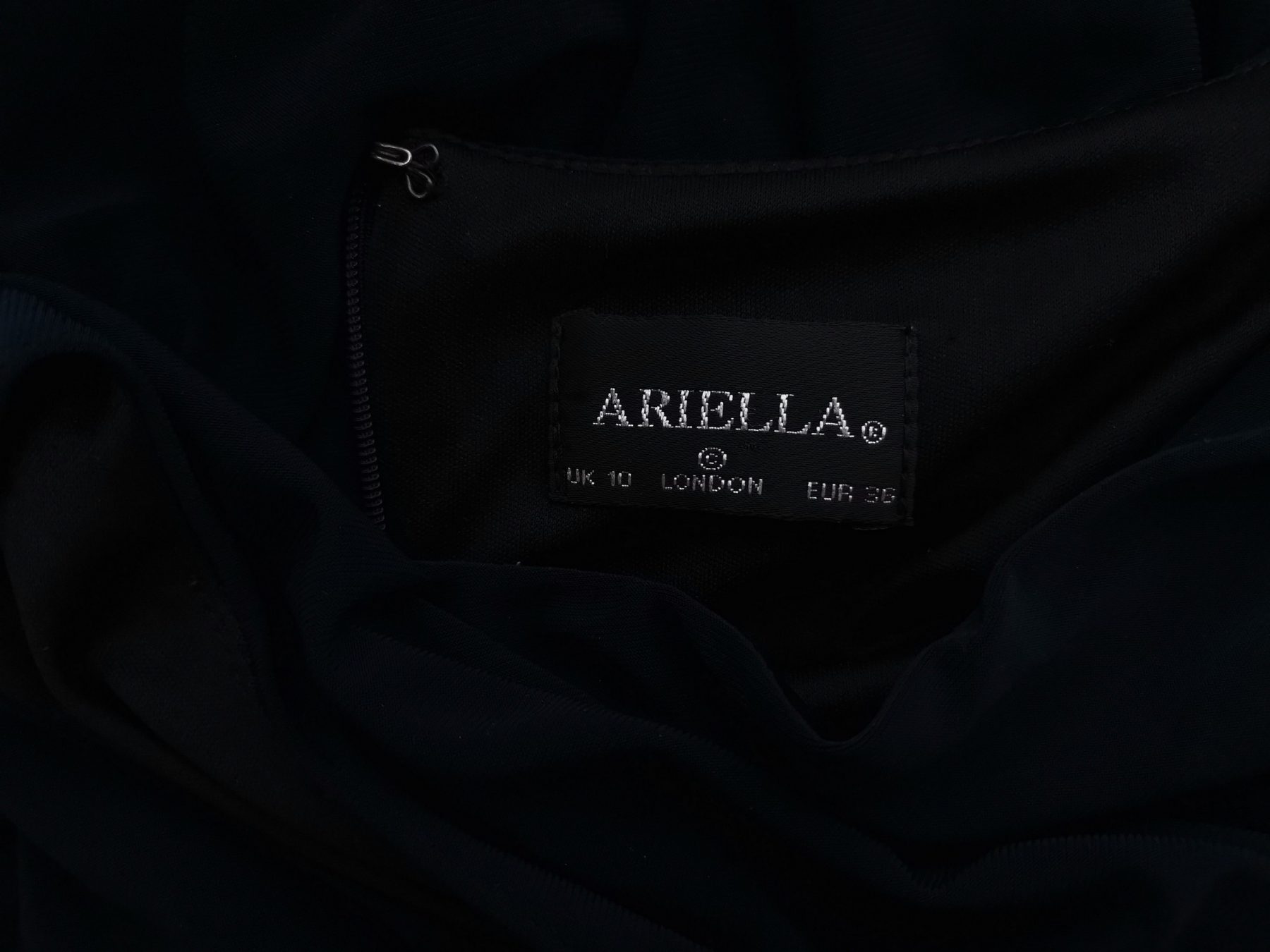 ARIELLA Size 10 (36) Color Granatowy Kwadratowy dekolt Sukienka Maxi Bezrękawnik Długa