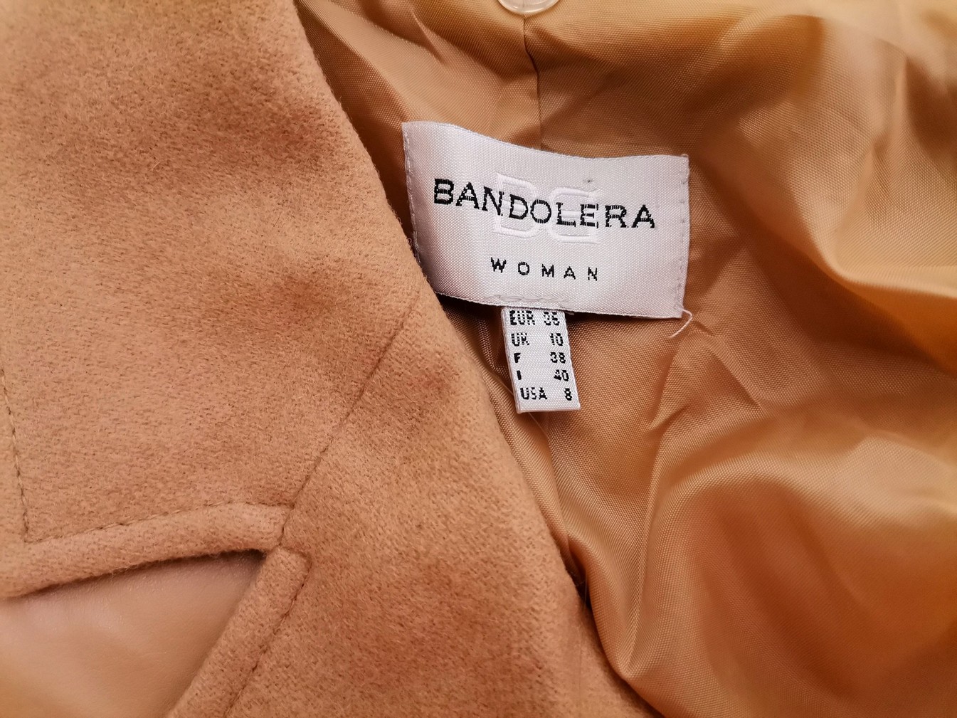 BANDOLERA Size 36 Color Brązowy Kurtka Długi rękaw