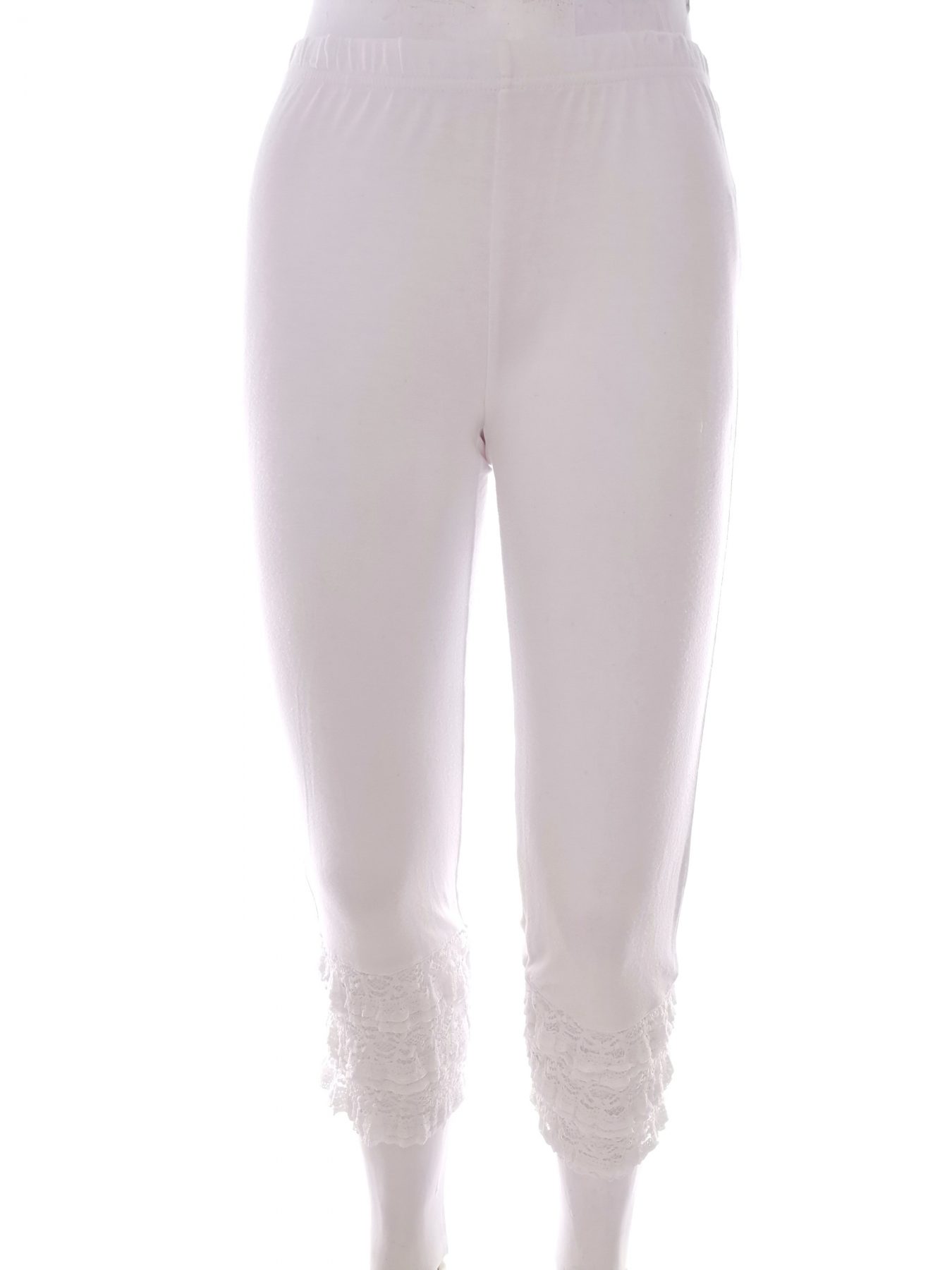 Cream Size L Color Biały Legginsy Fabric Wiskoza