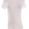 Guess by Marciano Size 3 (40) Color Biały Okrągły dekolt T-Shirt Krótki rękaw Fabric Modal