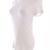 Guess by Marciano Size 3 (40) Color Biały Okrągły dekolt T-Shirt Krótki rękaw Fabric Modal