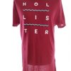 Hollister Size M Color Bordowy Męski T-Shirt Krótki rękaw Fabric Bawełna