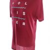 Hollister Size M Color Bordowy Męski T-Shirt Krótki rękaw Fabric Bawełna