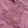 Cami Size L Color Różowy W serek Sweter Długi rękaw Fabric Ramie Cienka dzianina