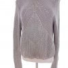 River island Size 12 (40) Color Szary Crew Neck Sweter Długi rękaw Fabric Bawełna 100% Gruba dzianina