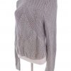 River island Size 12 (40) Color Szary Crew Neck Sweter Długi rękaw Fabric Bawełna 100% Gruba dzianina