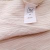 Tu Size 14 (42) Color Beżowy Pasy Spodnie Casual Fabric Len