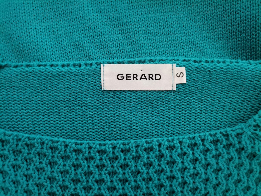 Gerard Size S Color Niebieski Kwadratowy dekolt Długi Sweter Tunika Rękaw 3/4 Fabric Akryl 100% Dzianina waflowa