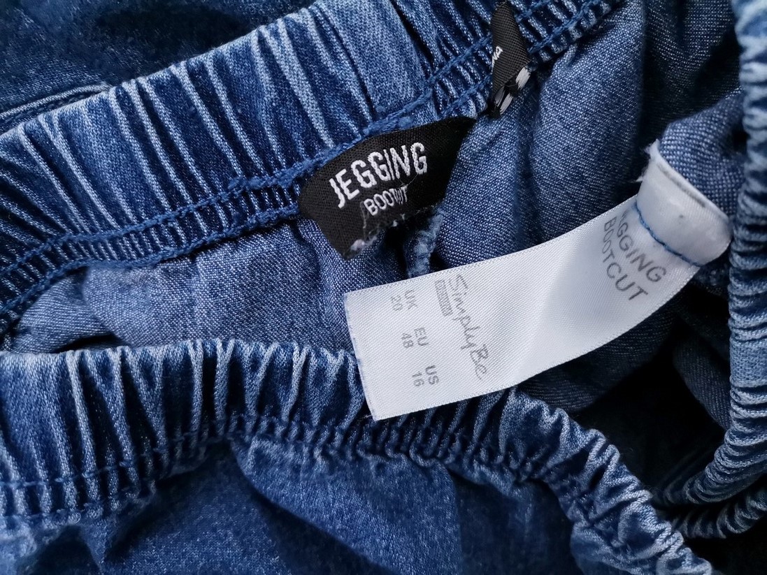 SimplyBe Size 20 (48) Color Niebieski Spodnie Casual Fabric Bawełna