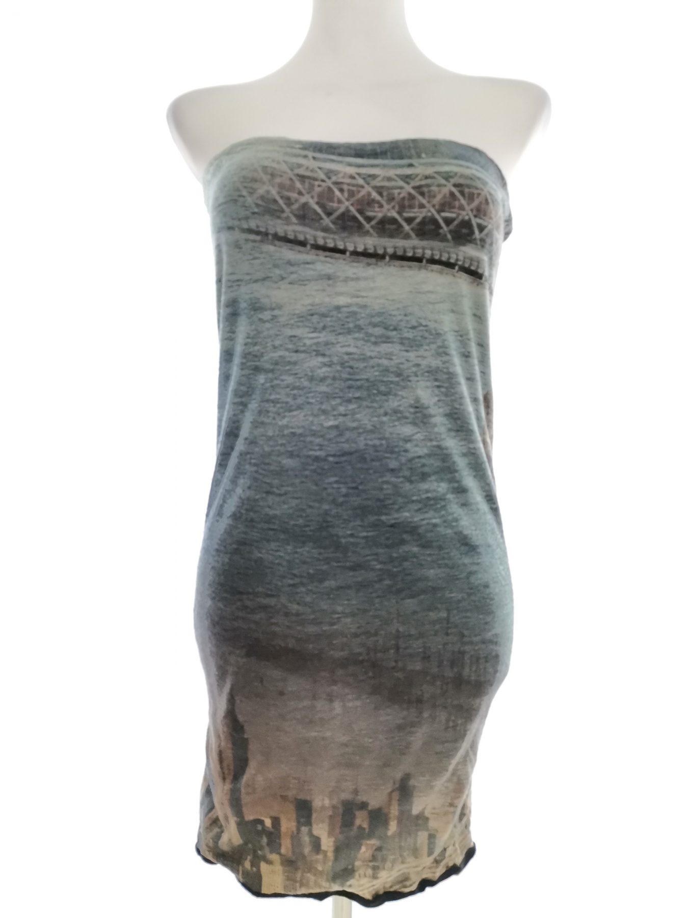 Size L Color Niebieski Odkryte Ramiona Sukienka Bodycon Bezrękawnik Krótka