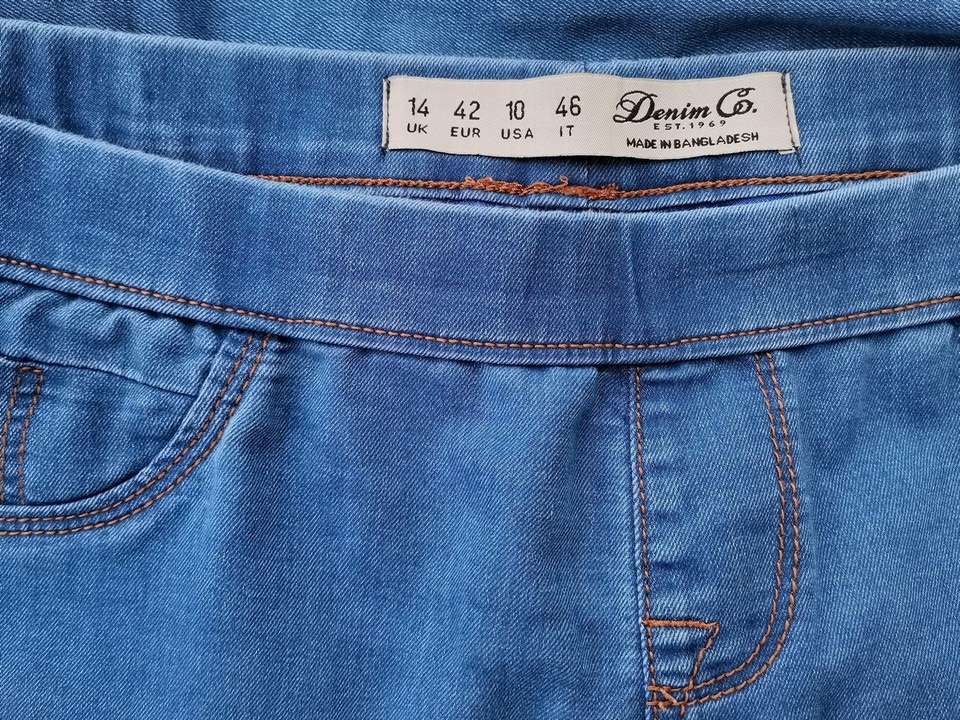 Denim Co. Size 14 (42) Color Niebieski Legginsy Fabric Bawełna