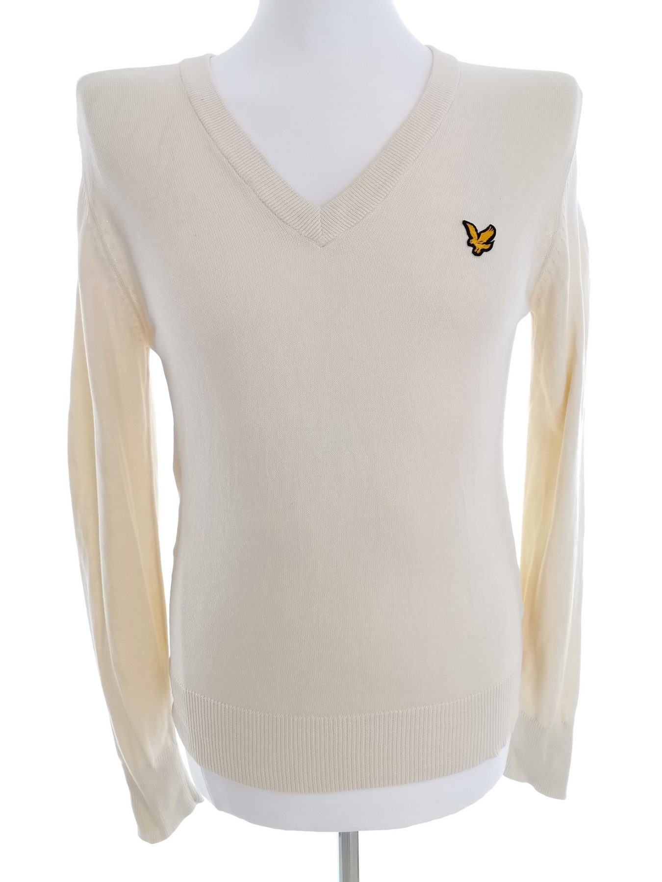 Lyle & Scott Size M Color Kremowy Męski Sweter Długi rękaw