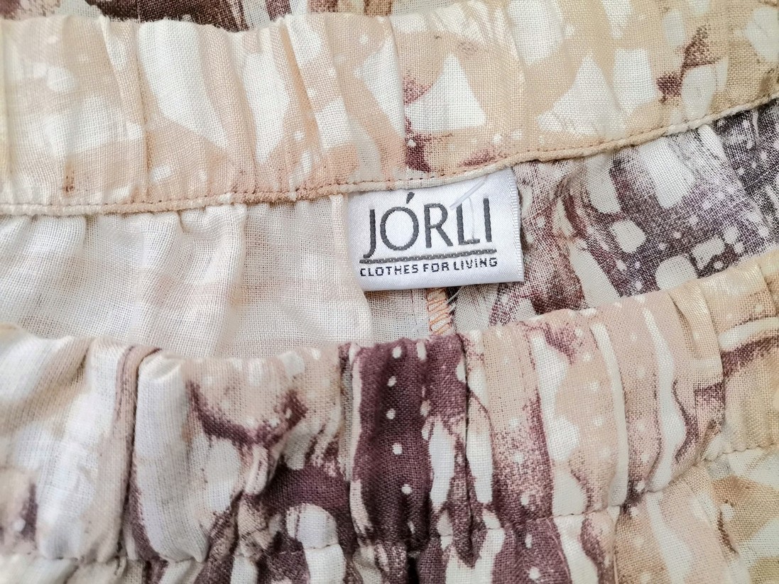 JORLI Size 48 Color Beżowy Spodnie Casual Fabric Len 100%