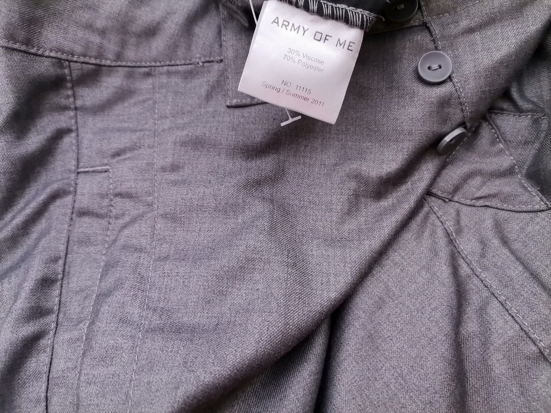 Army of Me Size 29 (40) Color Szary Spodnie Casual Fabric Wiskoza