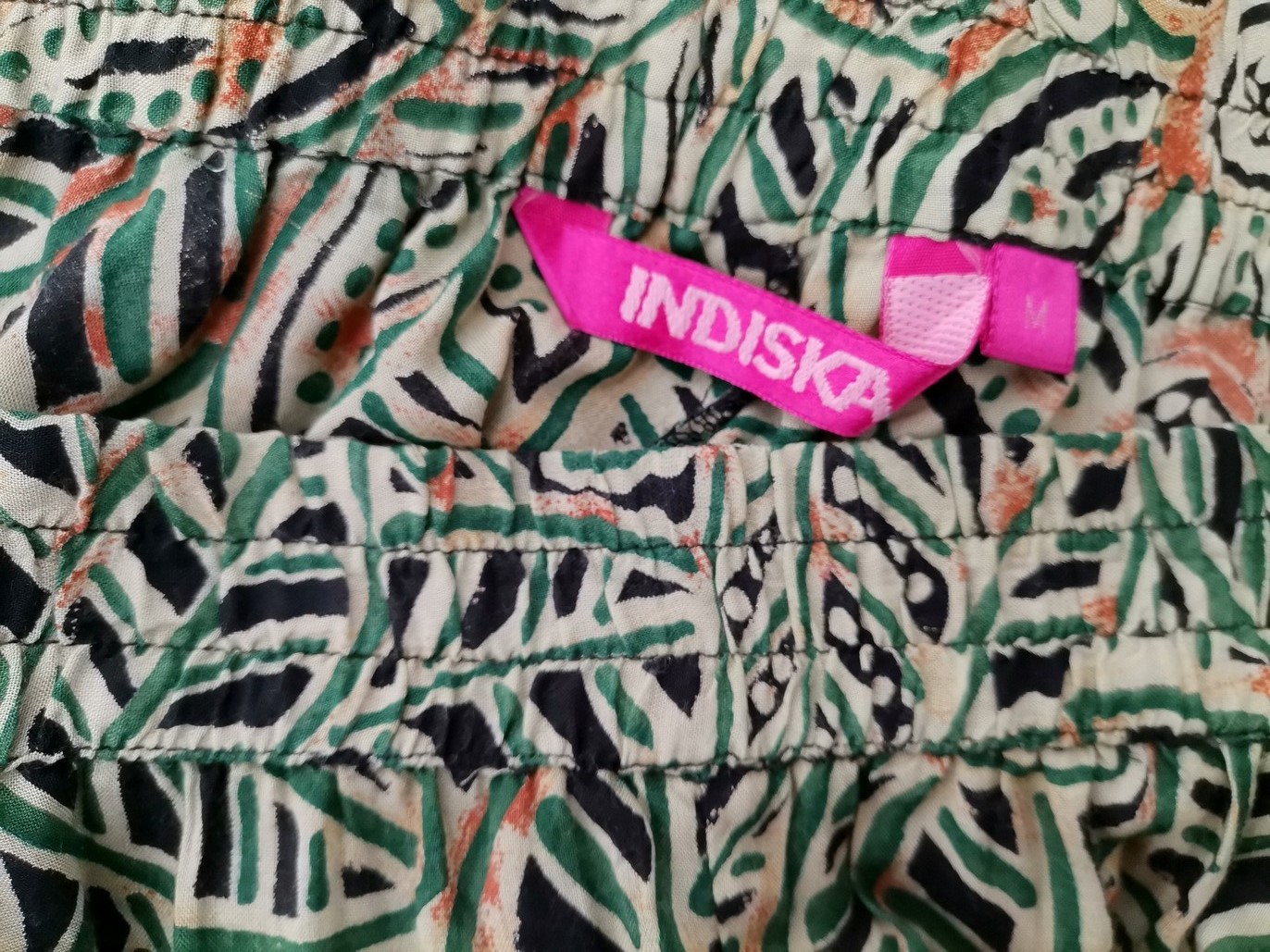 Indiska Size M Color Zielony Spodnie Casual Fabric Wiskoza 100%