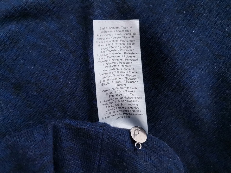 Fransa Size M Color Granatowy Crew Neck Sweter Długi rękaw Cienka dzianina