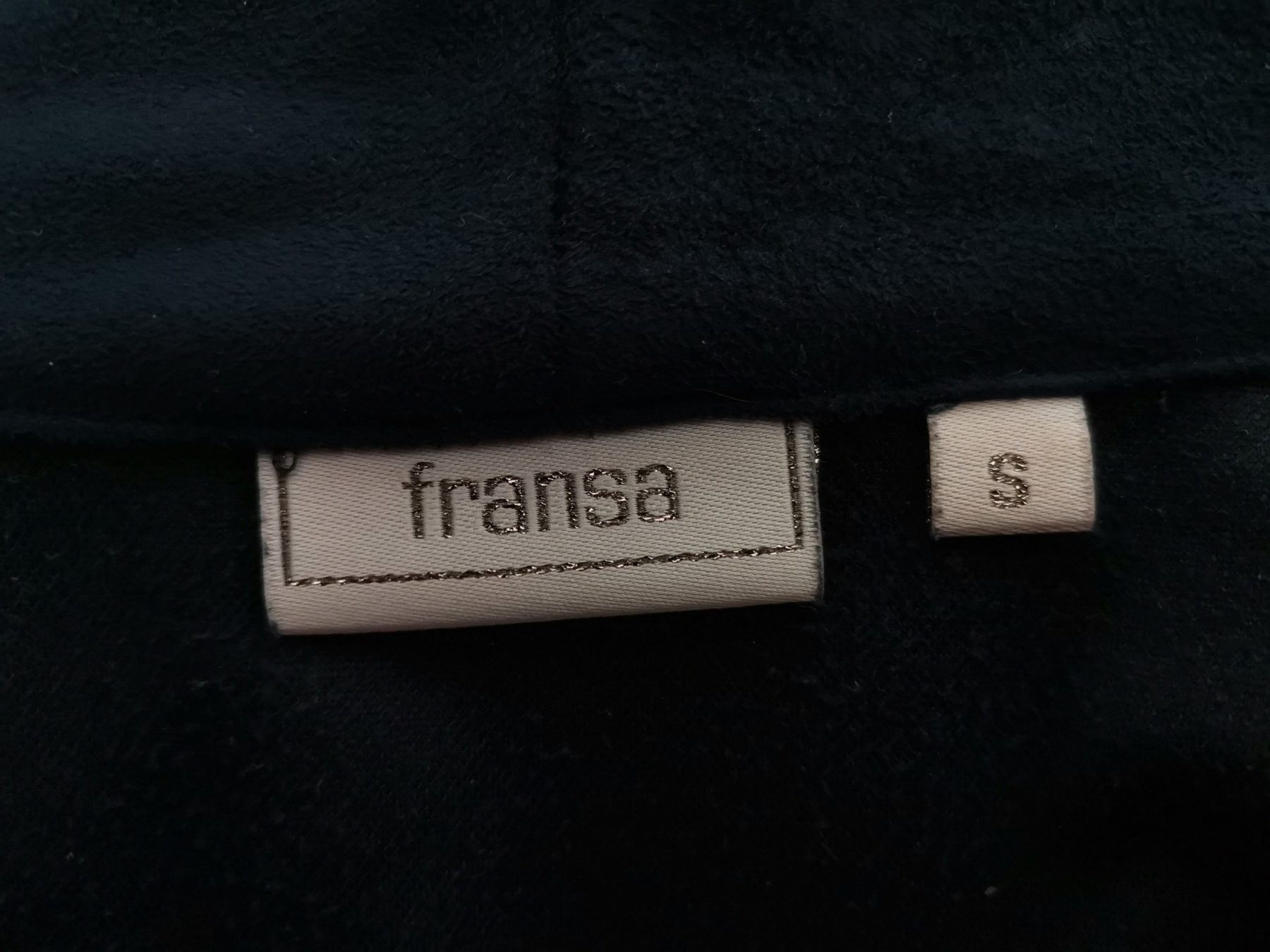 Fransa Size S Color Granatowy W serek Kardigan Otwarty Drapowany Długi rękaw Cienka dzianina