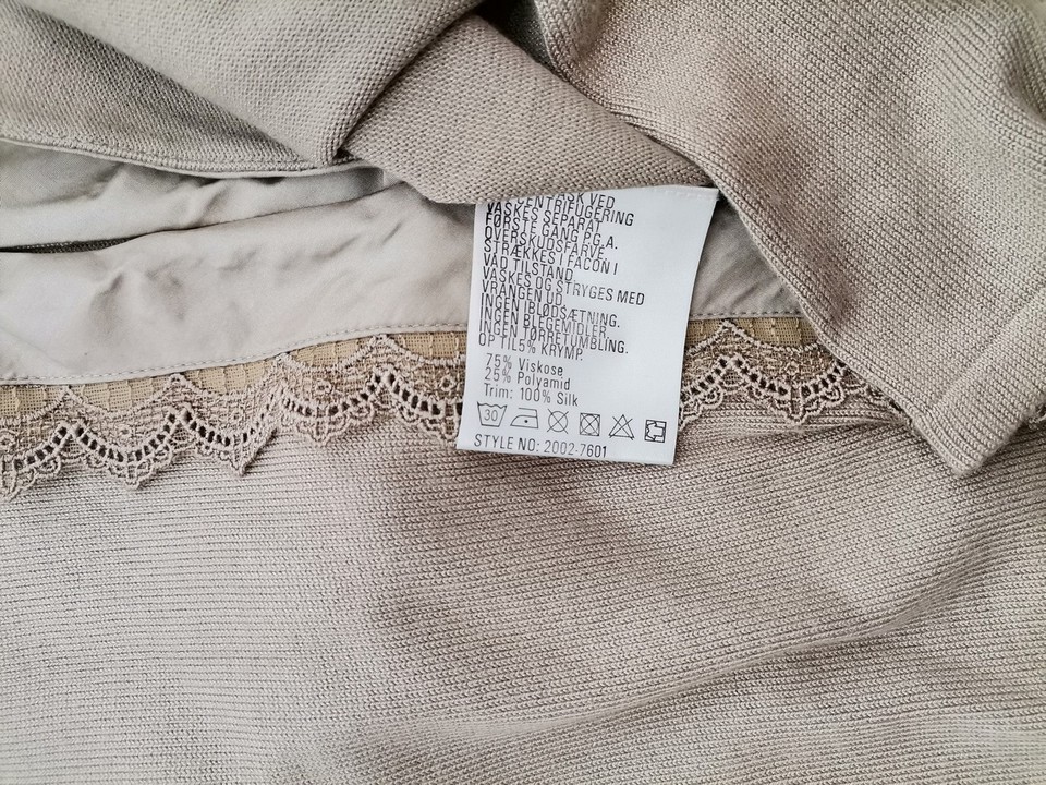 Dranella Size L Color Szary W serek Kardigan Zapinany Długi rękaw Fabric Wiskoza Cienka dzianina